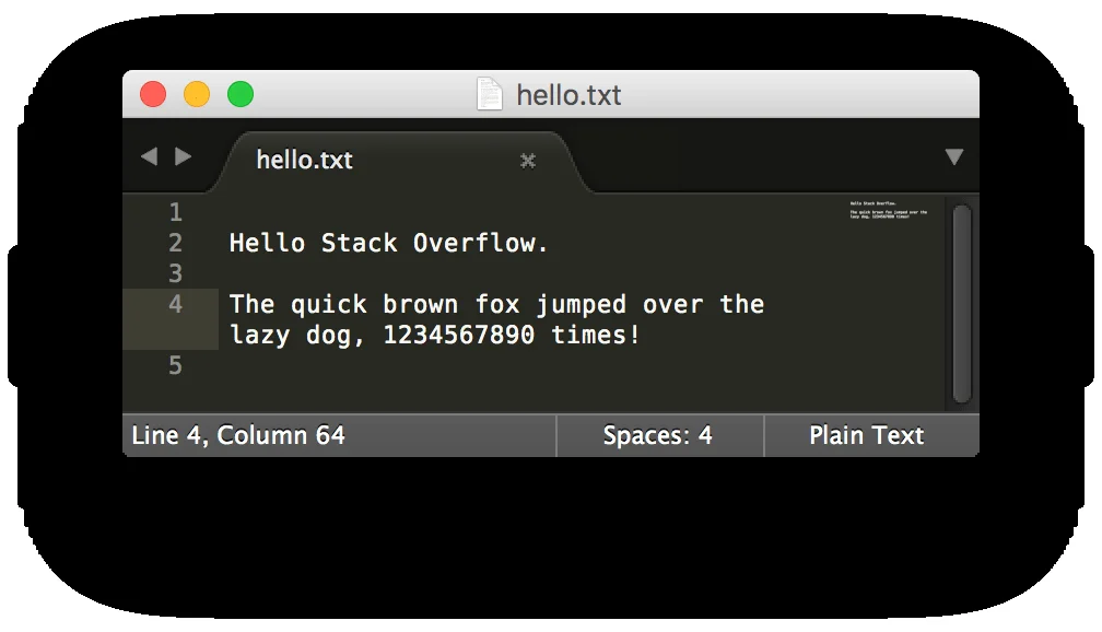 Screenshot of Panic Sans in Sublime Text