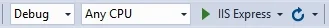 Visual Studio Toolbar